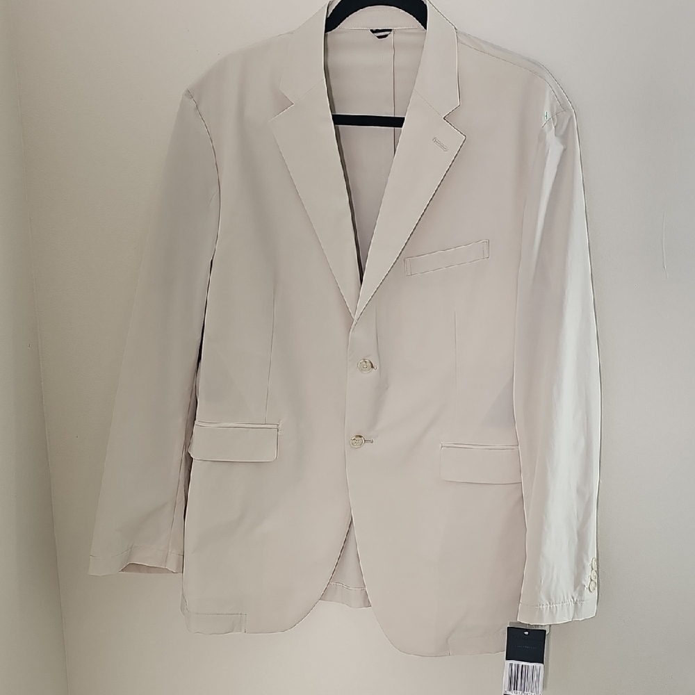 Tattersall Men's Cream Blazer. 90HO Performance NWT. Size‎ XL 44.